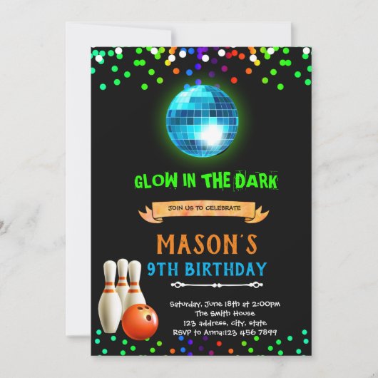 ディスコボーリングの招待 招待状 (正面)