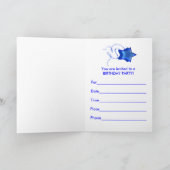 ディスコボールとレインボースターとの70thinvitation 招待状 (内部)