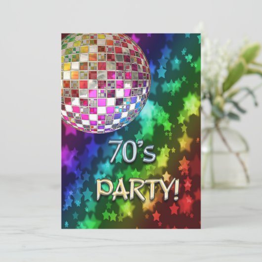 ディスコボールとレインボー・オブ・スターとの70年代の招待 招待状 (スタンド正面)
