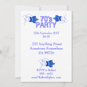 ディスコボールとレインボー・オブ・スターとの70年代の招待 招待状 (裏面)