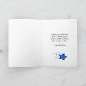 ディスコボールと星の虹と50歳の誕生日 カード (内部)