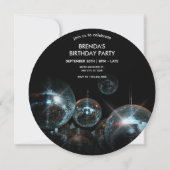 ディスコボールのライトパーティー 招待状 (裏面)