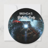 ディスコボールのライトパーティー 招待状 (正面)