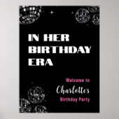 ディスコボールの彼女の誕生日時代のウェルカムサイン ポスター (正面)