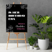 ディスコボールの彼女の誕生日時代のウェルカムサイン ポスター