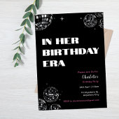 ディスコボールの彼女の誕生日時代のウェルカムサイン 招待状