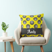 ディスコボールの黄色のパターン クッション (椅子)