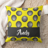 ディスコボールの黄色のパターン クッション (ブランケット)