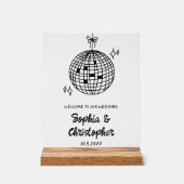 ディスコボールへようこそ結婚我々のアクリルサイン アクリルサイン (正面)