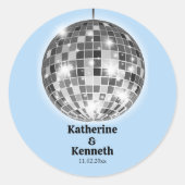 ディスコボールウェルカム結婚ズ ラウンドシール (正面)