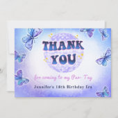 ディスコボールエラス誕生日パーティーサンキューカード サンキューカード (正面)