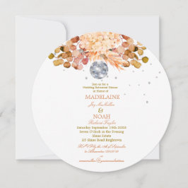 ディスコボールエレガントフローラシ結婚ックのリハーサル 招待状