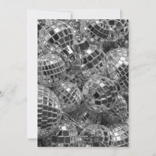 ディスコボールオーナメント写真2026年カレンダー新年 シーズンカード (裏面)