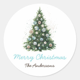 ディスコボールオーナメント クリスマスツリー カスタム ホリデー ラウンドシール