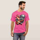 ディスコボールギターチキン Tシャツ (正面フル)