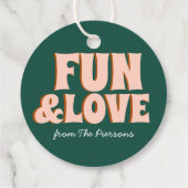 ディスコボールクリスマスおもしろいと愛 フェイバータグ (裏面)