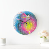ディスコボールグラフィックデザイン壁時計 ラージ壁時計 (ホーム)