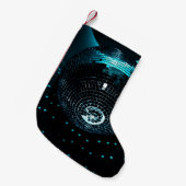 ディスコボールグレア、ナイトクラブの背景。 スモールクリスマスストッキング (正面 (吊り時))