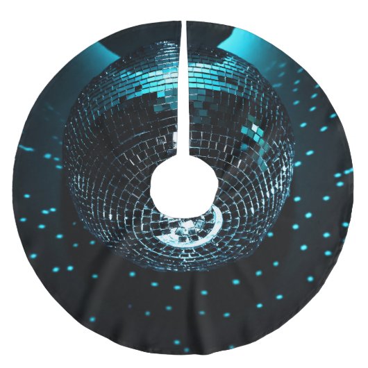 ディスコボールグレア、ナイトクラブの背景。 ブラッシュドポリエステルツリースカート (正面)