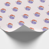 ディスコボールサンタハットクリスマスギフトラッピング紙 ラッピングペーパー (角)