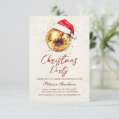 ディスコボールサンタハット大晦日パーティー 招待状 (スタンド正面)