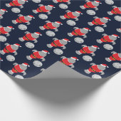 ディスコボールサンタマナティークリスマス ラッピングペーパー (角)