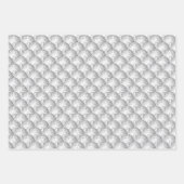 ディスコボールシルバーピンクと金ゴールド ラッピングペーパーシート (正面)