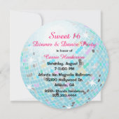 ディスコボールスイート16パーティの招待状 招待状 (正面)