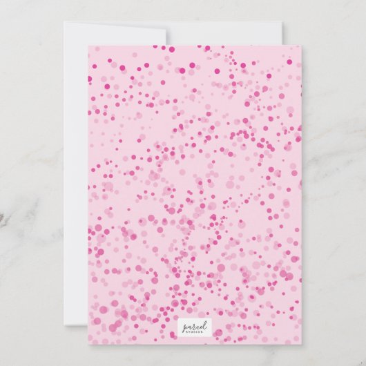 ディスコボールダンス ピンクの感謝カード サンキューカード (裏面)