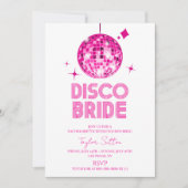 ディスコボールディスコブライドバチェロレッテ週末パーティー 招待状 (正面)
