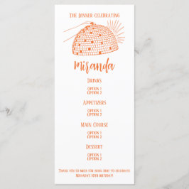 ディスコボールディナーメニューオレンジ メニュー