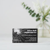 ディスコボールナイトクラブDJディスクジョッキーダンスパーティー 名刺 (スタンド正面)
