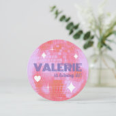 ディスコボールハッピーバースデー招待状 招待状 (スタンド正面)