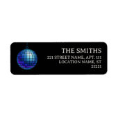 ディスコボールハロウィーン差出人住所 ラベル (正面)