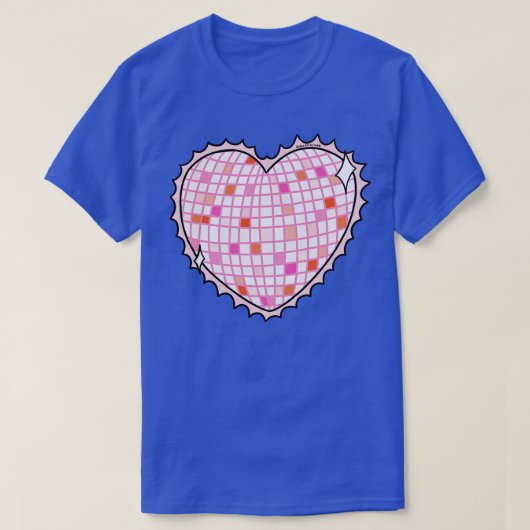 ディスコボールハート Tシャツ (デザイン正面)