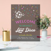 ディスコボールバチェロレッテ週末歓迎 アクリルサイン (ウェディング)