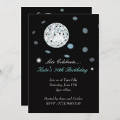 ディスコボールパーティの招待状 招待状 (正面/裏面)