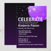 ディスコボールパーティーの招待状 招待状 (正面/裏面)