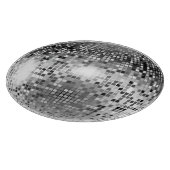 ディスコボールパーティー銀きらめくグリッター錯覚 カッティングボード (角)