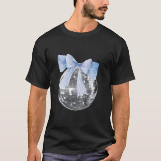 ディスコボールブルーボウコケガーリーット美学 Tシャツ