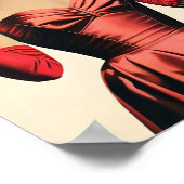 ディスコボールヘッドウーマンウォールアートグラムレトロパーティー ポスター (角)