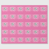 ディスコボールベビーシャワーグルービピンクガール ラッピングペーパー (フラット)