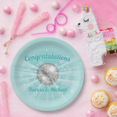 ディスコボールベビーシャワーグルービーブルーボーイ ペーパープレート (パーティー)