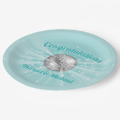 ディスコボールベビーシャワーグルービーブルーボーイ ペーパープレート (アングル)