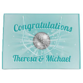 ディスコボールベビーシャワーグルービーブルーボーイ ラージペーパーバッグ (正面)