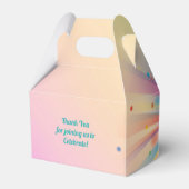 ディスコボールベビーシャワーグルーヴィパステルレインボー フェイバーボックス (裏面サイド)