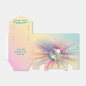 ディスコボールベビーシャワーグルーヴィパステルレインボー フェイバーボックス (折り畳みなし)