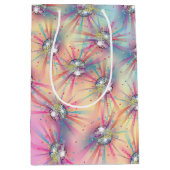 ディスコボールベビーシャワーグルーヴィパステルレインボー ミディアムペーパーバッグ (正面)