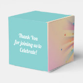 ディスコボールベビーシャワーGroovy虹 フェイバーボックス (裏面サイド)