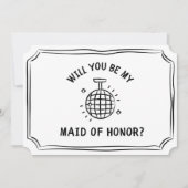 ディスコボールメイド・オブ・オーナー(花嫁付き添い人)案 | おもしろいとトレンディー カード (正面)